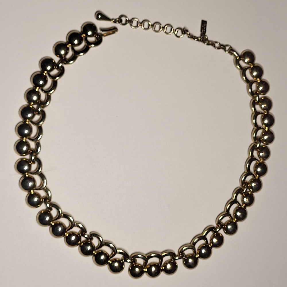 MONET– Vintage 1980s Gold-Plated Statement Necklace